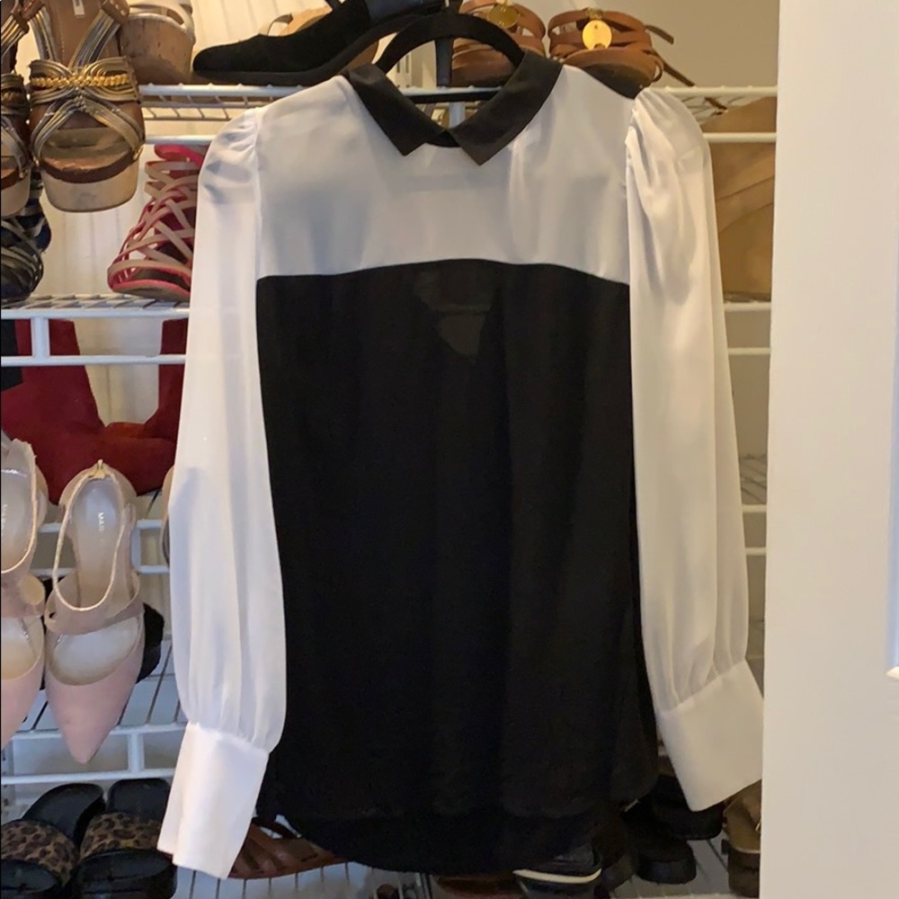 Semi-sheer BCBG blouse